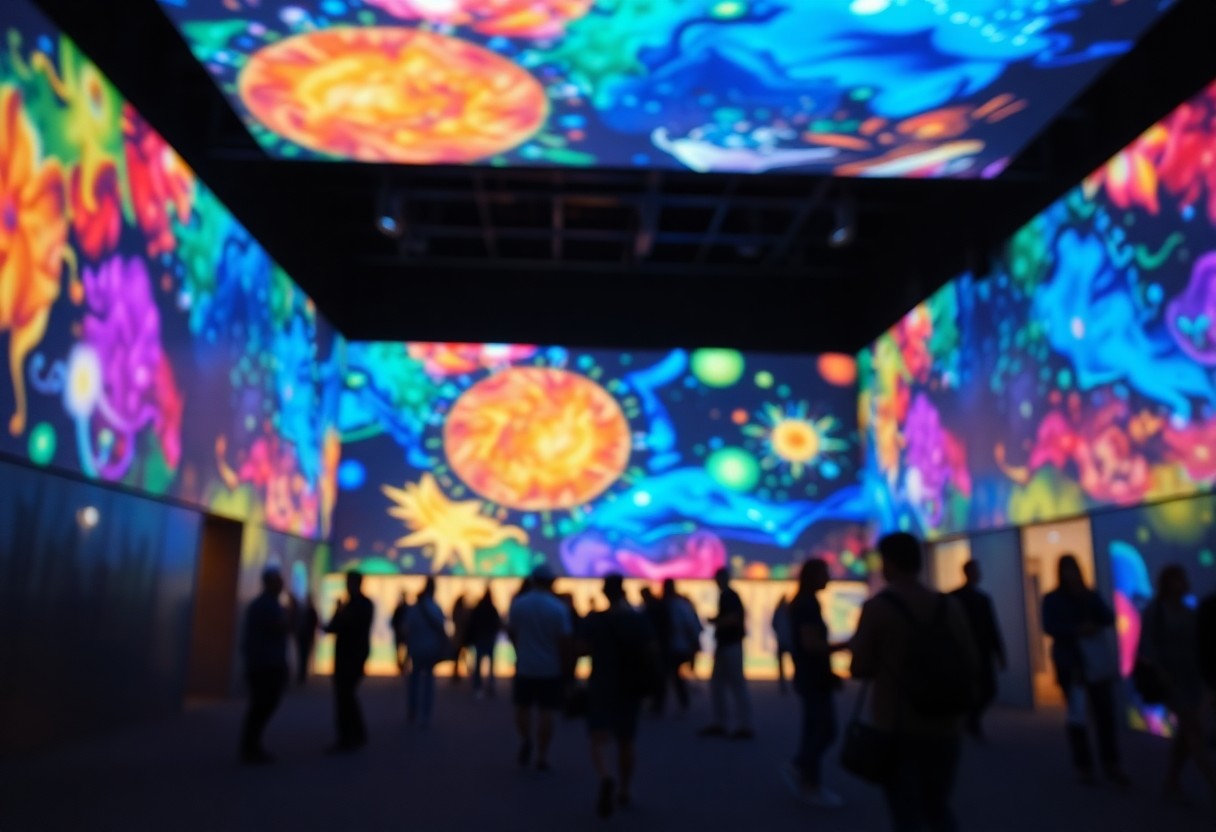 Graphic design per installazioni artistiche digitali. Esempi e approcci visivi per l’arte esposta attraverso la tecnologia.