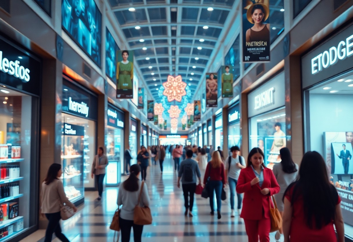 Installazioni olografiche nei centri commerciali. Come attirano il pubblico e aumentano il tempo di permanenza nei punti vendita.