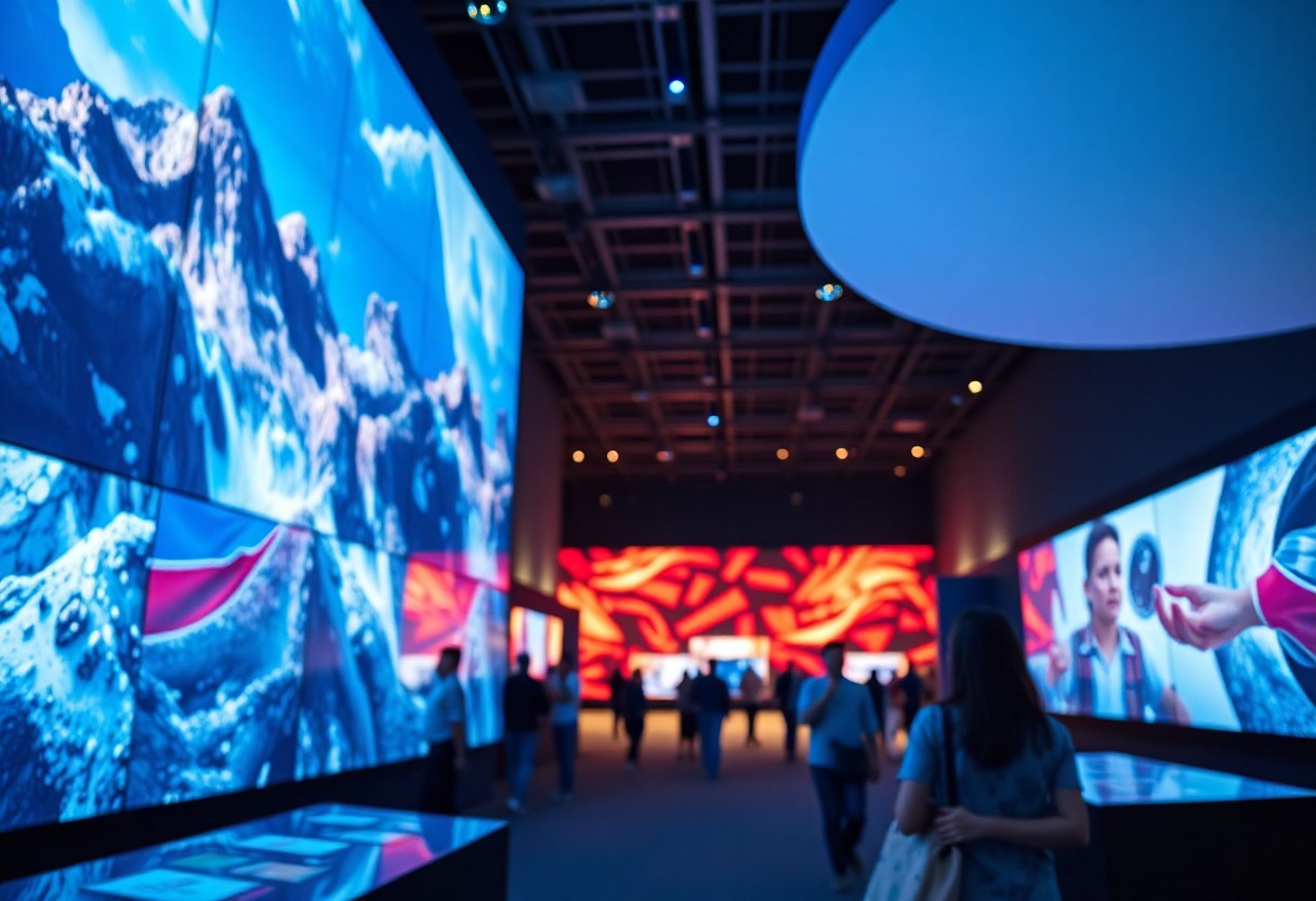 Mostre fotografiche digitali - come funzionano. Allestimenti basati su schermi, touch wall e contenuti dinamici.